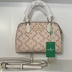 Kate Spade NY NWT Tan and Cream Cyndy Crossbody Satchel